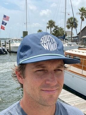 SOUTH WIND Young Life Store Blue Embroidered Rope Band Accent Boat Golf Hat NWT